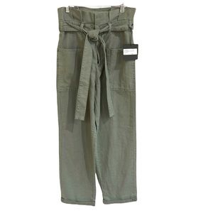 NWT Joe’s Jeans The Paper Bag Hi Waist Trouser in Seagrass Green SZ 26